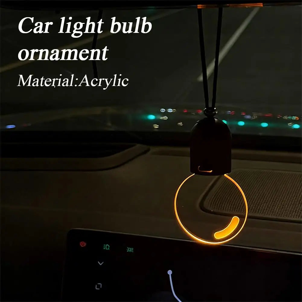 Retro Light Bulb Car Pendant Acrylic Ambient Interior Light