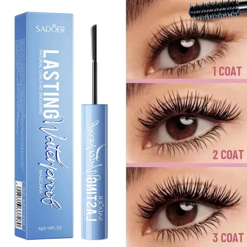 SADOER 5D Waterproof Mascara – Silk Fibre Lengthening Black