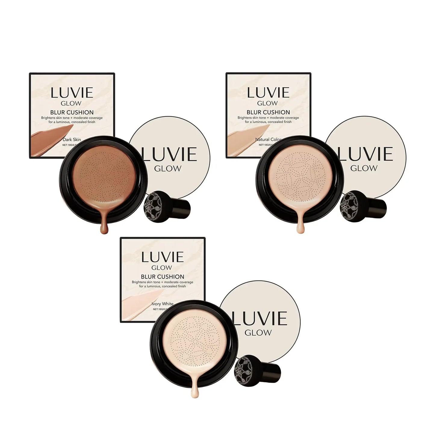 Mushroom Air Cushion CC Cream Foundation – Waterproof & Full Coverage