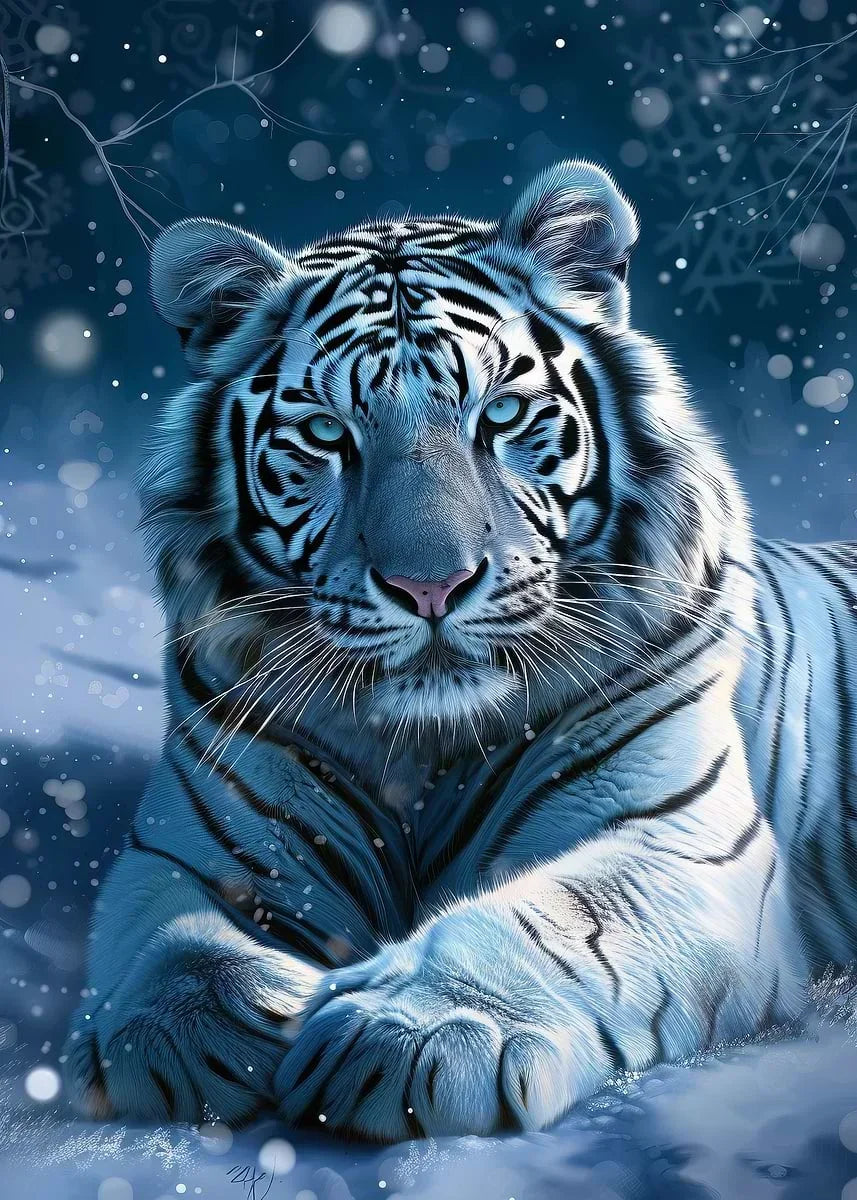 Tropical Tiger Forest Canvas Wall Art | Minimalist Home Decor Canvas Wall Art Peaceful Pleasures Health and Wellness 15 30x40cm Unframed
