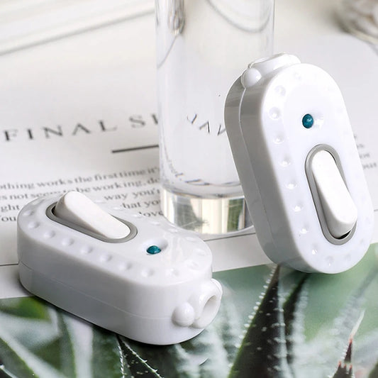 1pc Night Light Power Cord Switch Control Light Wiring Switch New White Bedside Switch Lamp Fan Peaceful Pleasures Health and Wellness