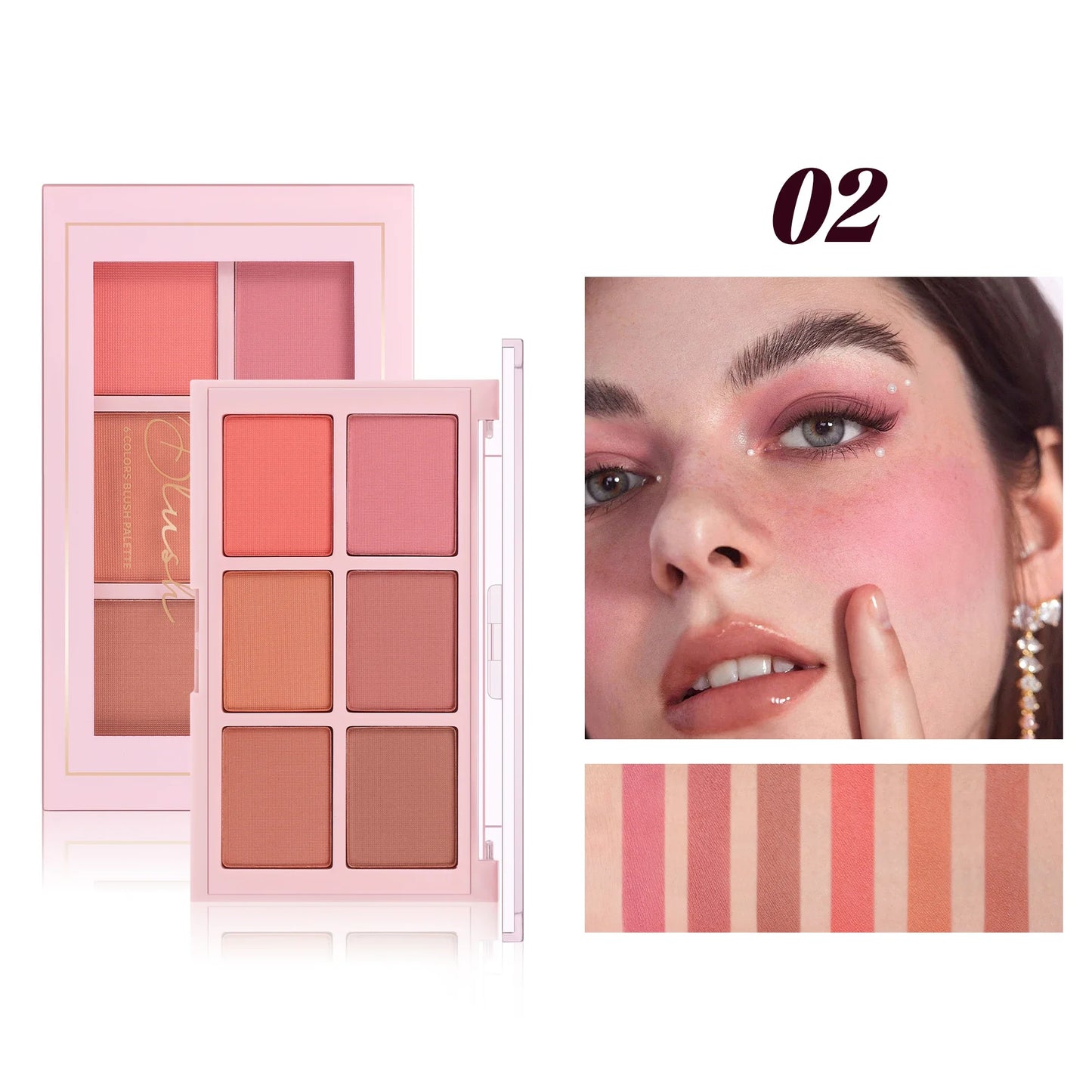 Handaiyan Long-Wear Blush Palette – Velvet Finish & Buildable Color