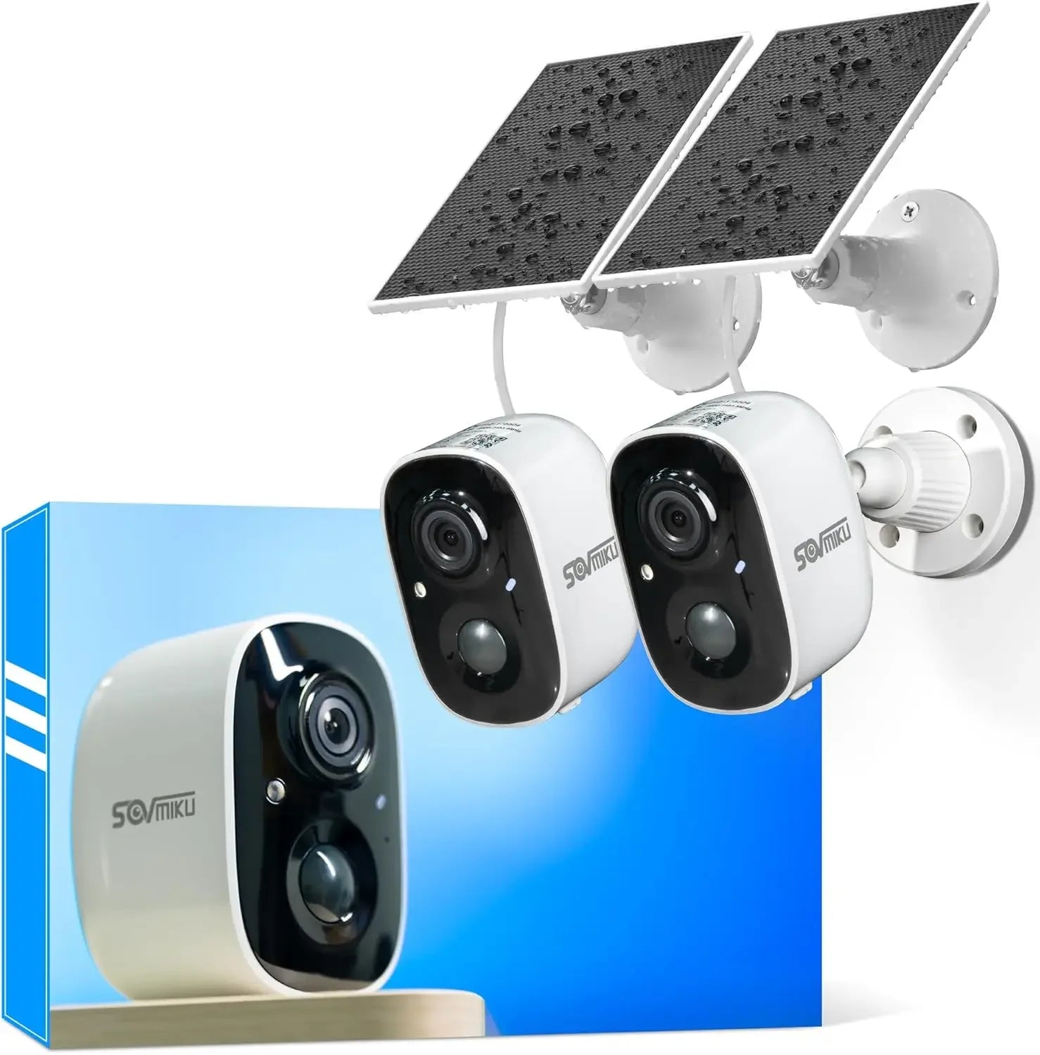 Solar Security Camera Wireless Outdoor, Battery Powered, PIR Motion Detection, Two Way Audio, Night Vision Peaceful Pleasures Health and Wellness United States