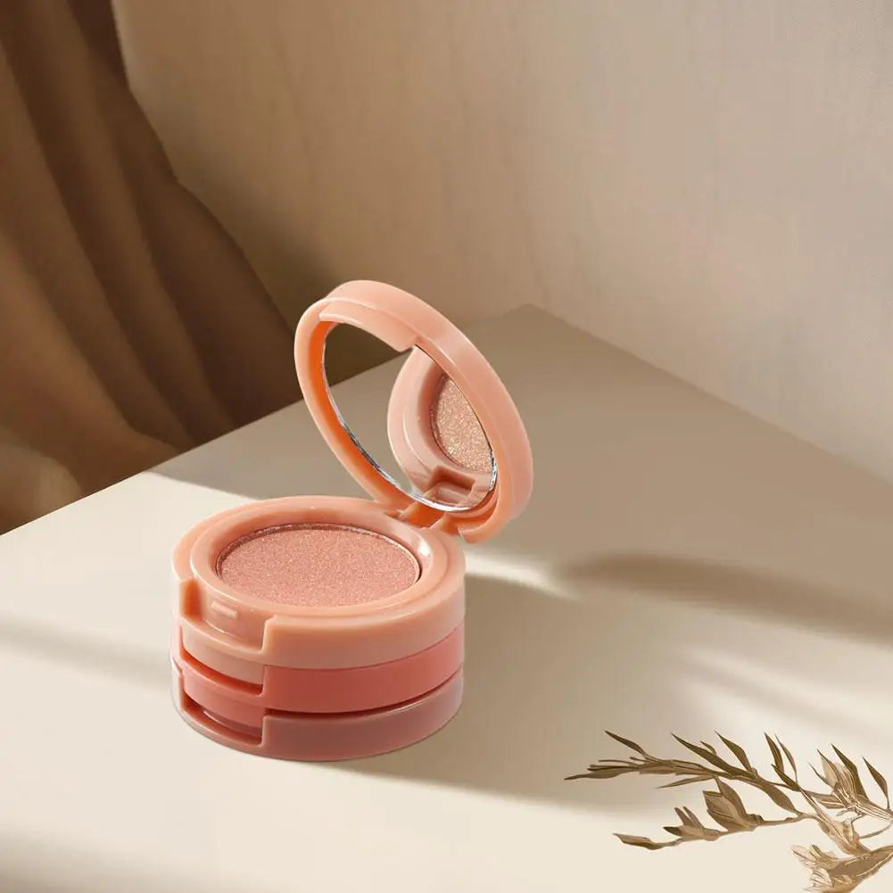 3-in-1 Blush Contour Highlighter Palette | Matte Waterproof