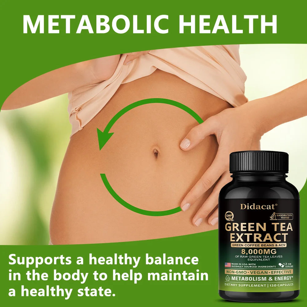 VITALXTRA Green Tea Extract Capsules | Energy & Metabolism