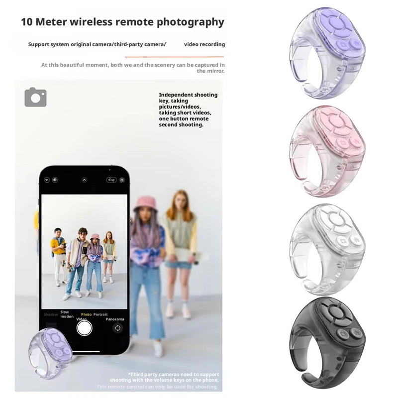 Bluetooth Ring Remote – Page Turner, Camera Shutter & Media Peaceful Pleasures Health and Wellness