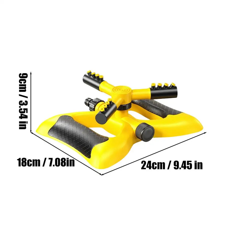 Lawn Sprinkler 3-arm 360 Degree Rotating Adjustable Automatic Tool Garden Hose Sprinkler For Irrigation Backyard Garden Patio Peaceful Pleasures Health and Wellness China Mainland B