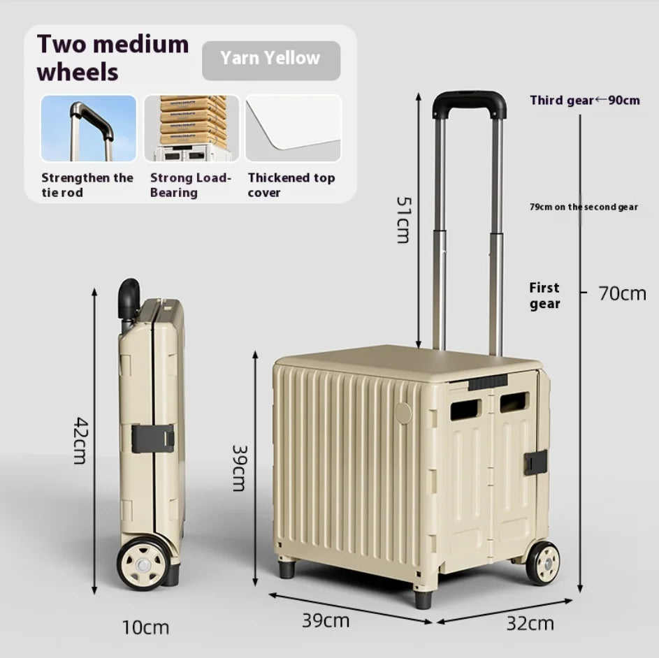 Foldable Shopping Cart with Wheels | Lightweight Collapsible Trolley