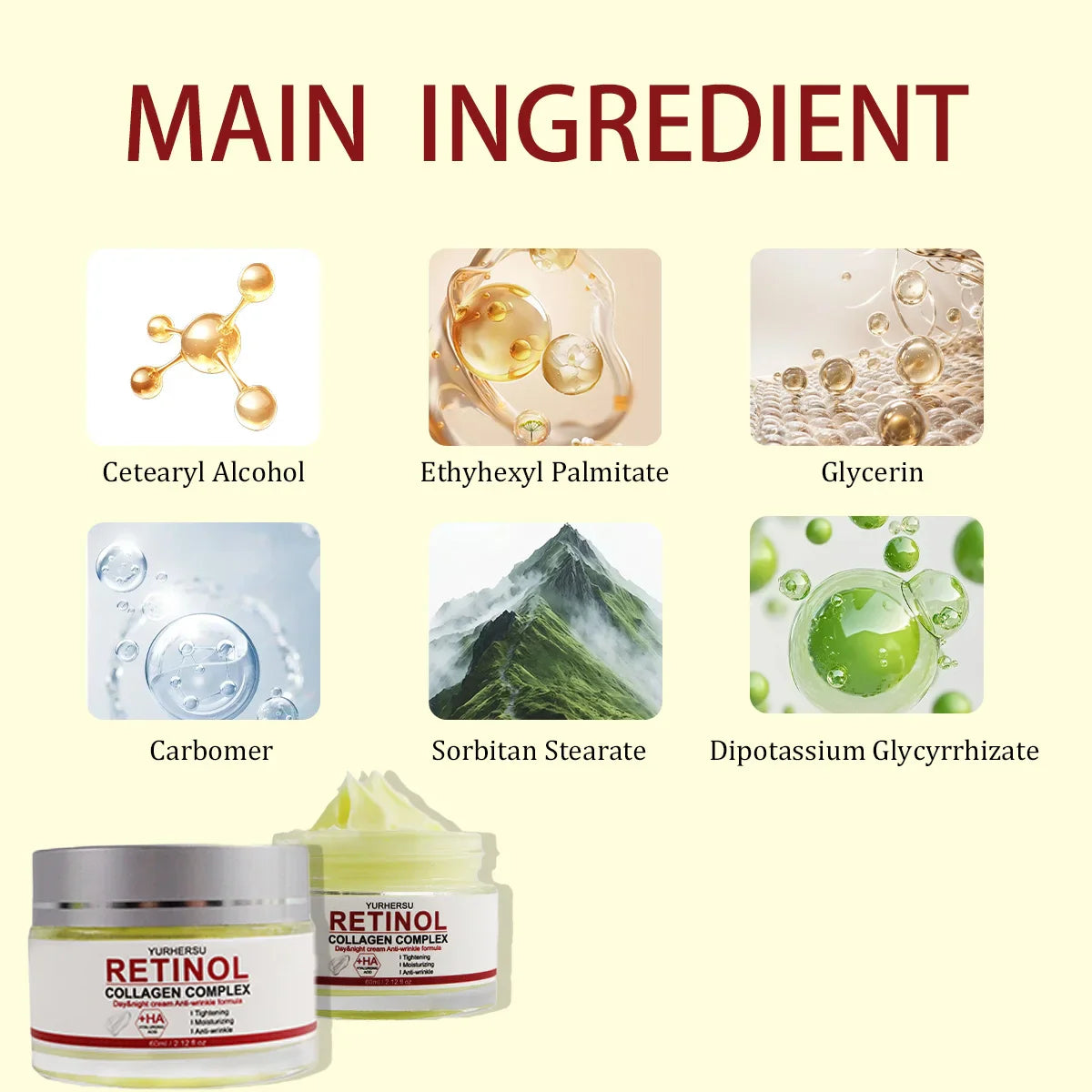 YURHERSU Retinol Face Cream – Firming, Anti-Aging & Hydration