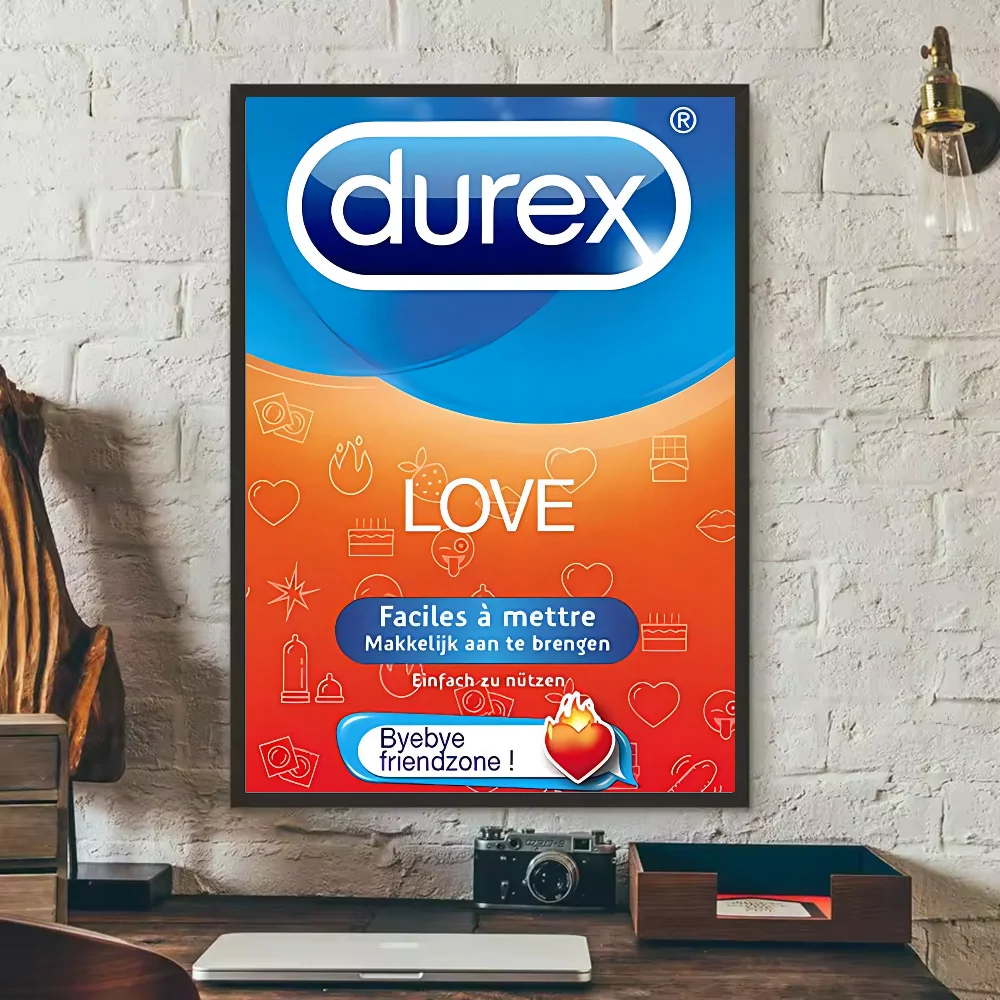 Retro Condom Brand HD Poster | PVC Waterproof Wall Art Wall Art Poster Peaceful Pleasures Health and Wellness z6 21X30cmNoframe