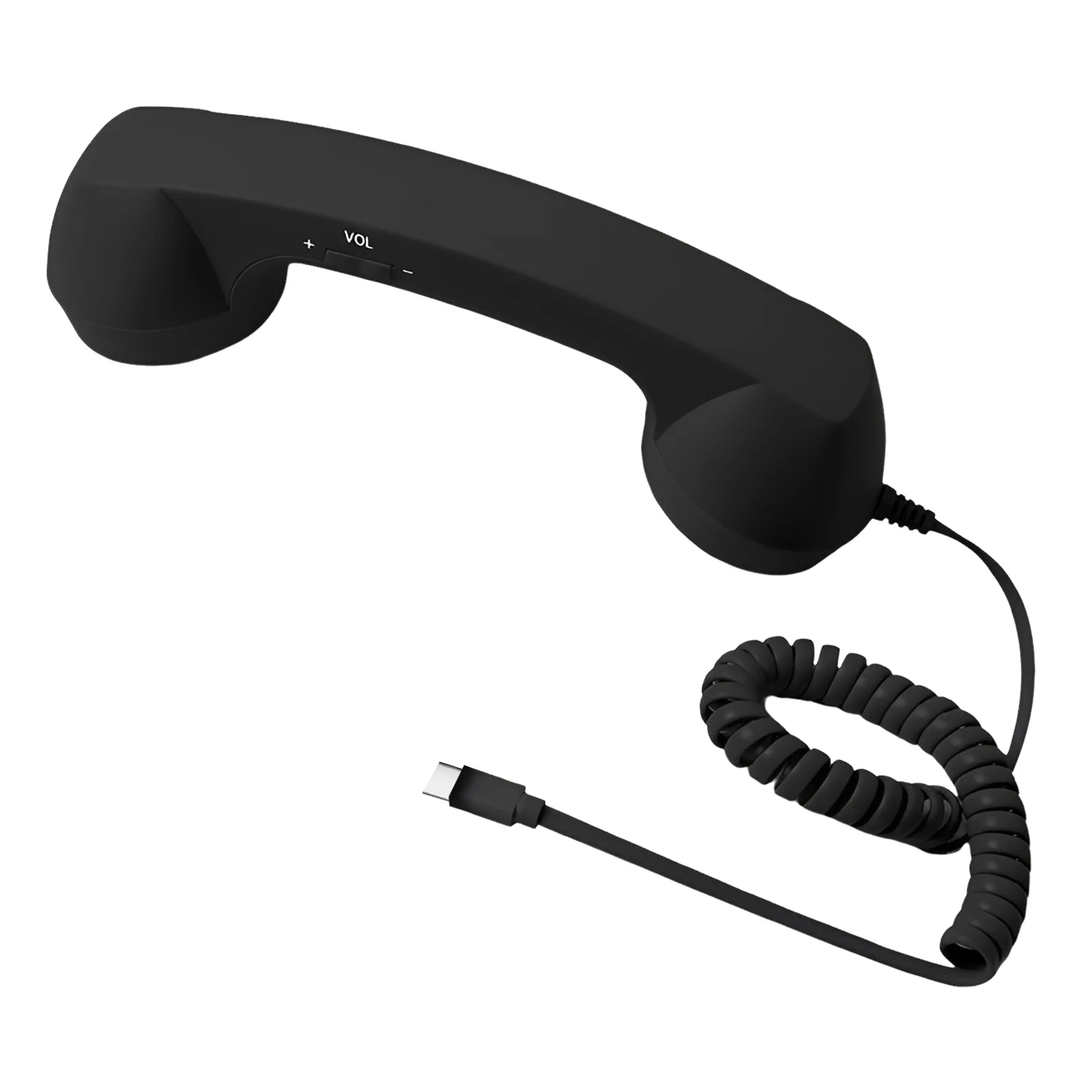 Telephone Wired Handsets with Volume Control & Mic Wired Landline Handle Receiver for Cell Mobile Video Conferences Calls Peaceful Pleasures Health and Wellness Black