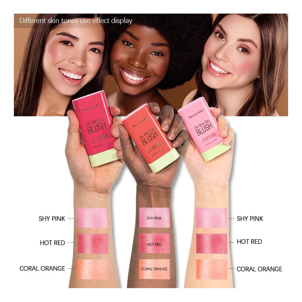 High Color Rotating Blush Cream Tinted Moisture Stick Naturally Long-lasting Moisturizing Waterproof Non-Removing Orange Blush Peaceful Pleasures Health and Wellness