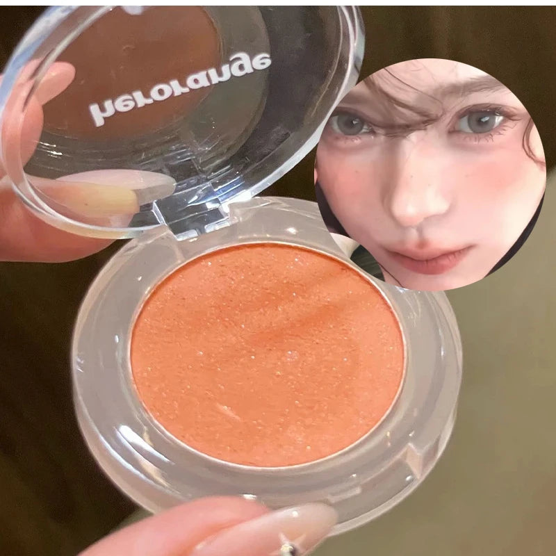 Peach Pink Blush Powder Palette – Matte & Shimmer Contour
