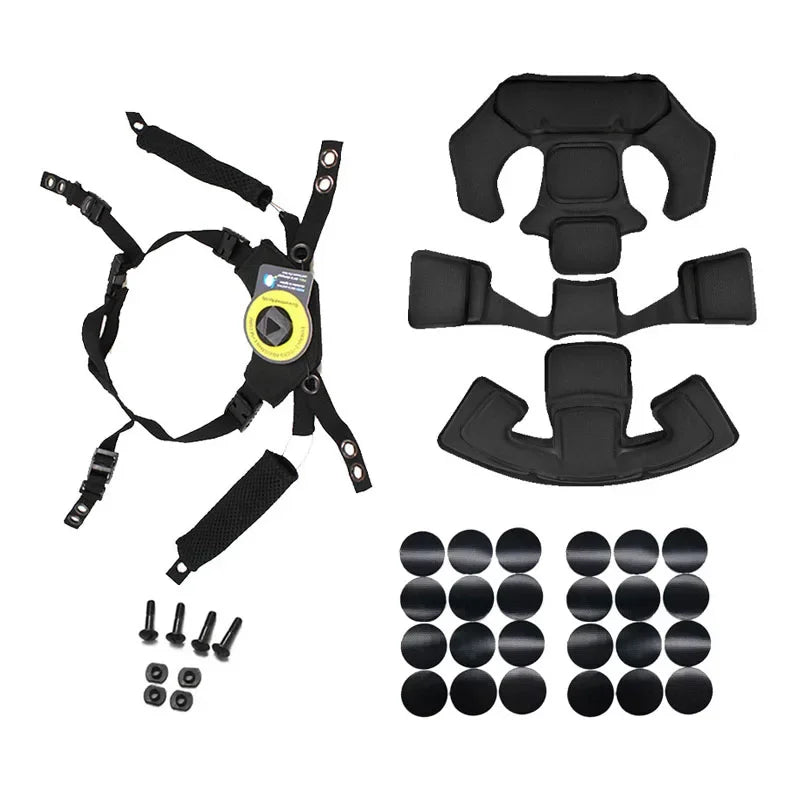 NEW Upgraded Team Wendy Helmet Hanging Suspension System Chin Strap for Team Wendy FAST MICH Tactical Helmet Accessories Peaceful Pleasures Health and Wellness Black Set
