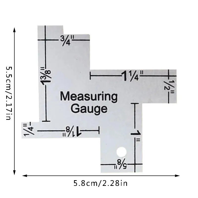 Clothing Tailor Design With Ruler Patchwork Thickness Ruler Special Ruler Patchwork Seam Thickness Gauge Sewing Accessories Peaceful Pleasures Health and Wellness