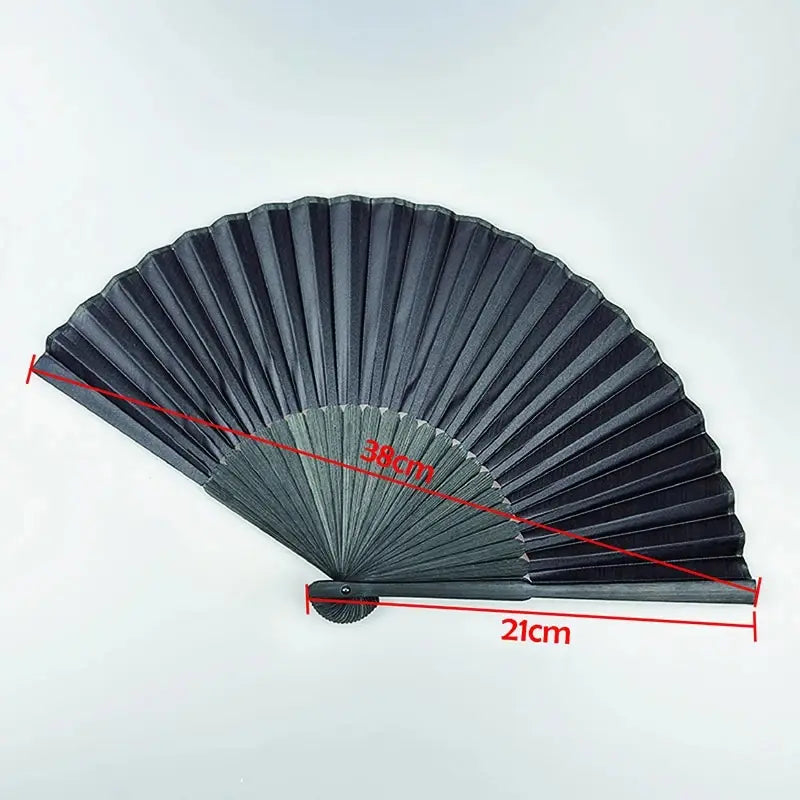 Chinese Style Black Vintage Hand Fan Folding Fans Dance Wedding Party Favor Chinese Dance Party Folding Fans Peaceful Pleasures Health and Wellness