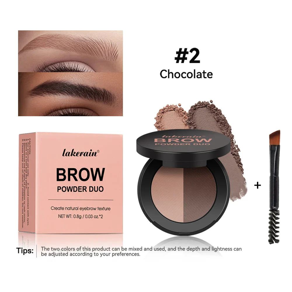 Two-Color Eyebrow Powder Duo – Waterproof Contour & Nose Shadow