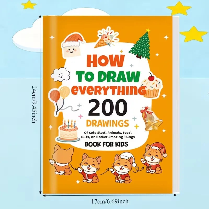 Drawing Book Kids 200+ Step-by-step Art Education Coloring How Draw