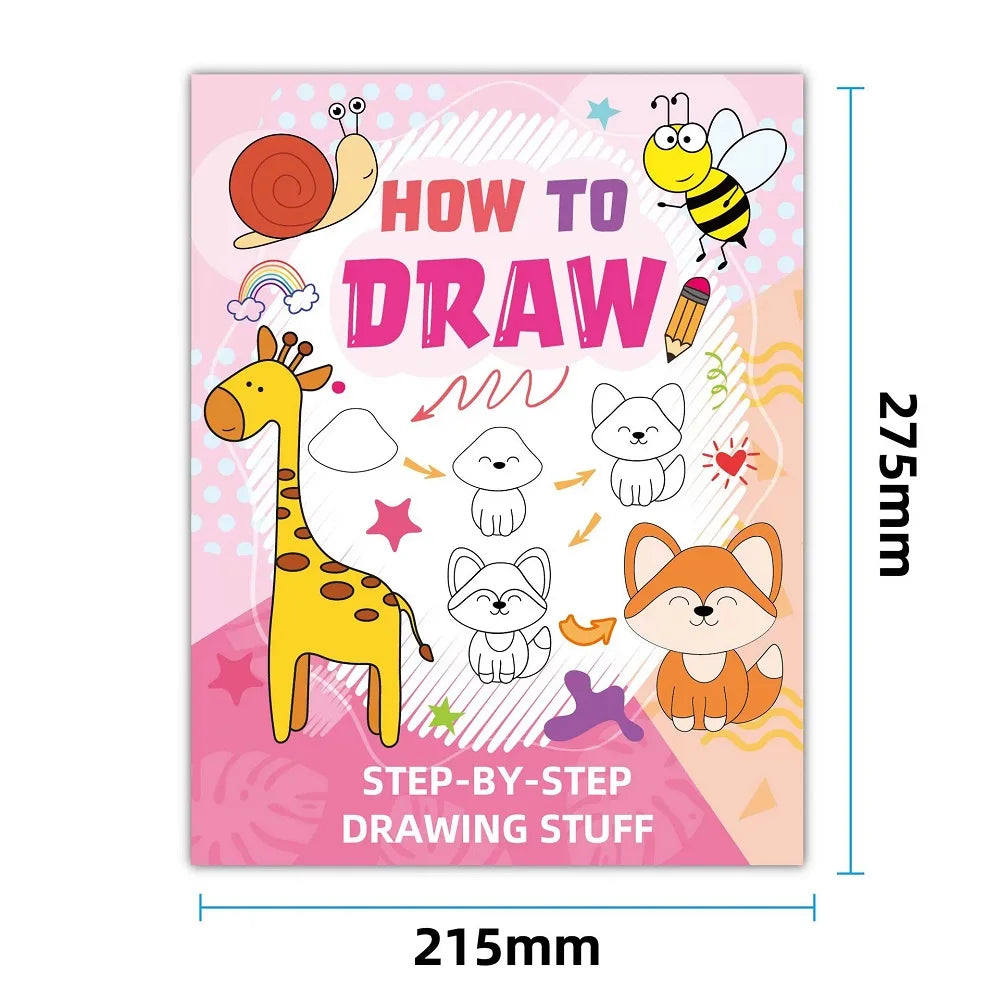 How Draw Animal Cartoon Sketch Book Kids Fun Doodles Coloring Early