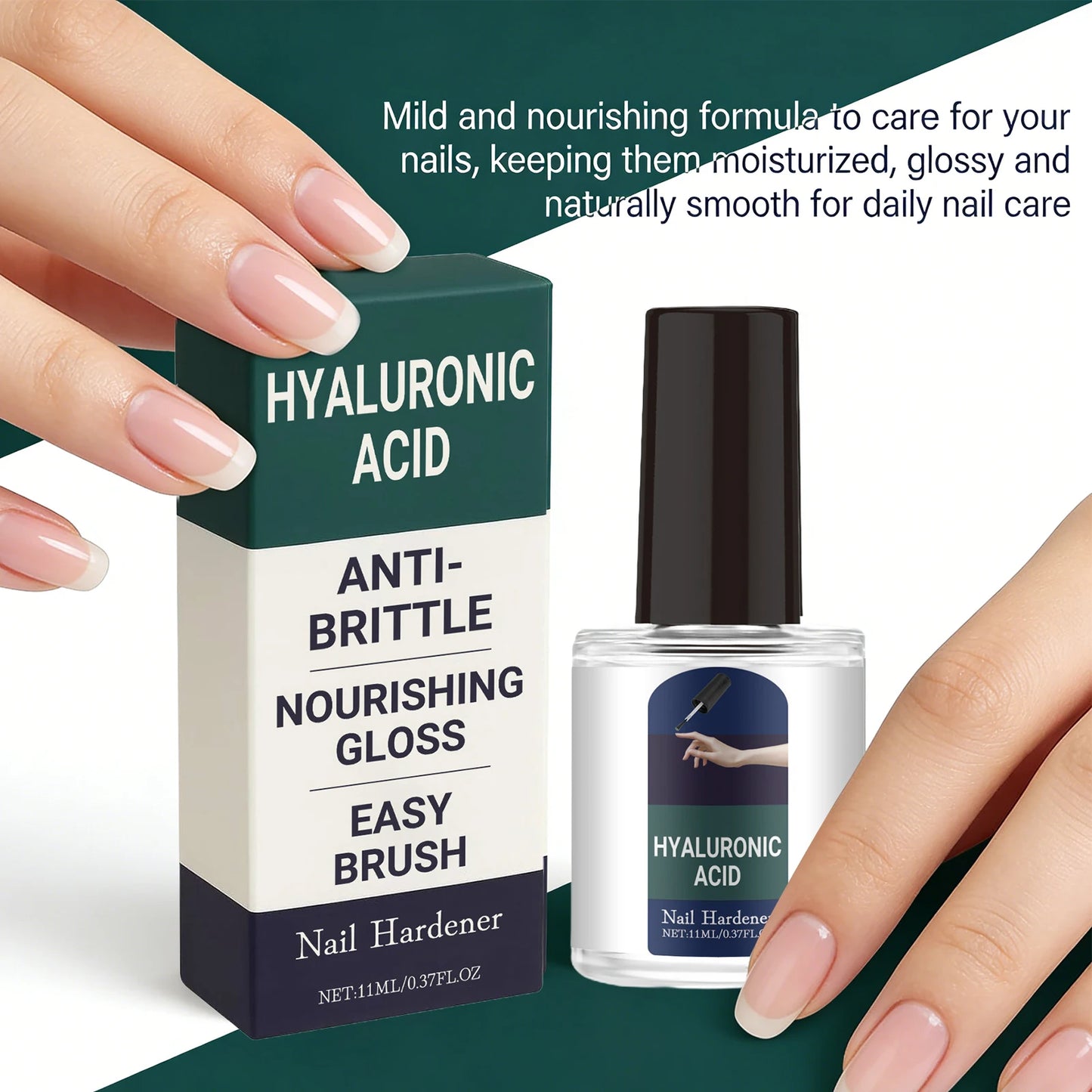 Nourishing Nail Serum Anti Brittle Nail Improve Cracked Cuticles Easy Brush Strengthen Nail Hyaluronic Acid Nail Cuticle Oil Peaceful Pleasures Health and Wellness