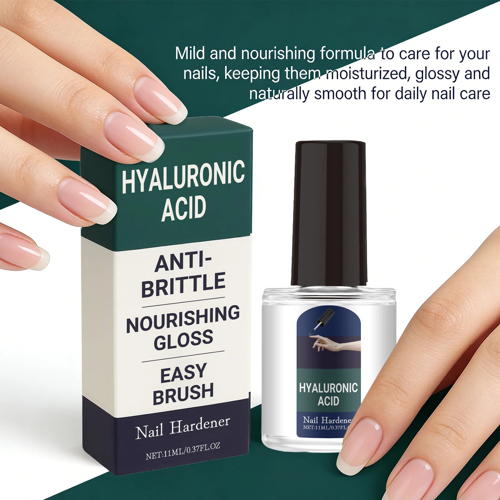 Nourishing Nail Serum Anti Brittle Nail Improve Cracked Cuticles Easy Brush Strengthen Nail Hyaluronic Acid Nail Cuticle Oil Peaceful Pleasures Health and Wellness