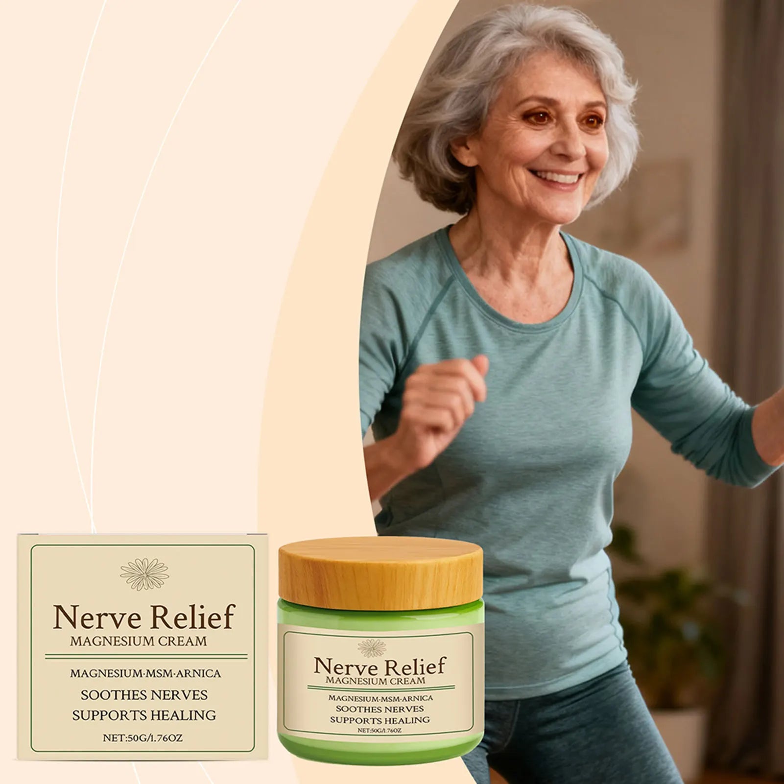 Body Soothing Magnesium Cream,Magnesium-Cream For Deep Muscle Relaxation Soothing Soothes Aches,Improves Sleep.For All Skin Type Peaceful Pleasures Health and Wellness