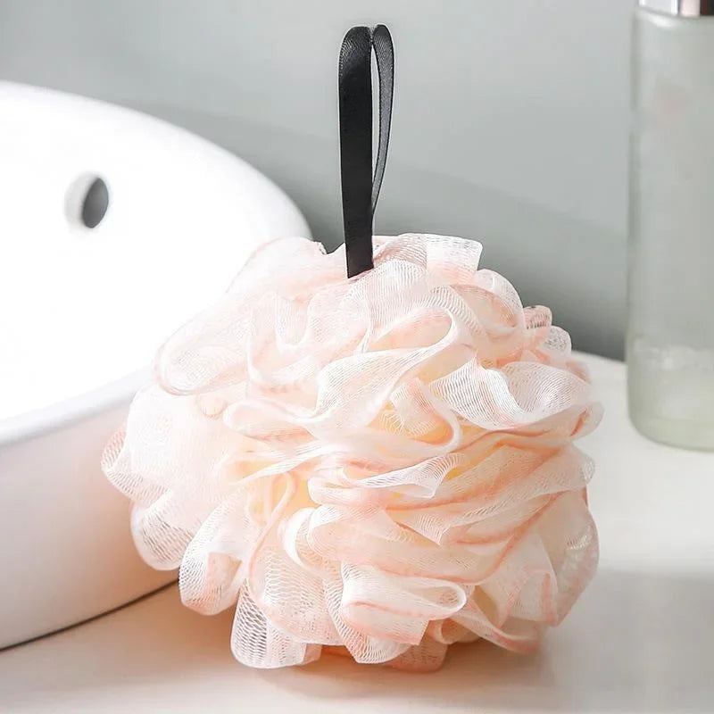 Lace Bath Balls High-end Body Cleaning Tool New Non-scattering Super Soft Bath Flower Scrubbing Bath Balls Bathroom Accessories Peaceful Pleasures Health and Wellness Pink-60g