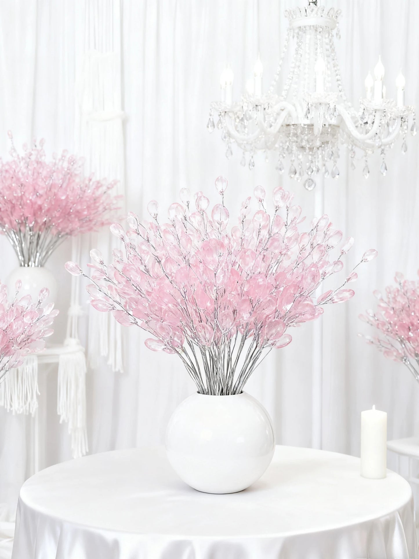 Crystal Acrylic Water Droplet Artificial Flowers | Wedding Décor