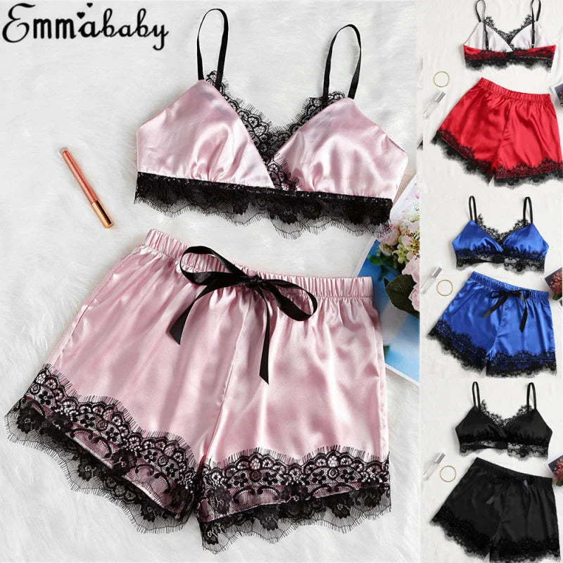 Women's Sheer Voile Babydoll Pajama Set | Elegant Sleepwear