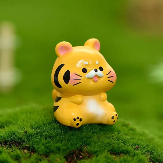 Resin Zodiac Animal Figurine | Micro Landscape Ornament & Gift Resin Figurine Oasis Select Tiger