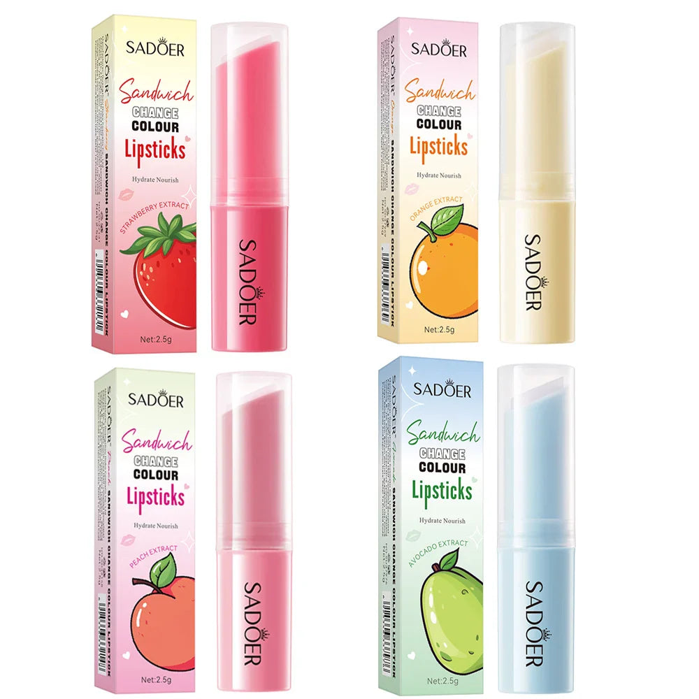 Color Changing Fruit Lip Balm – Heart Core Moisturizing 2.5g
