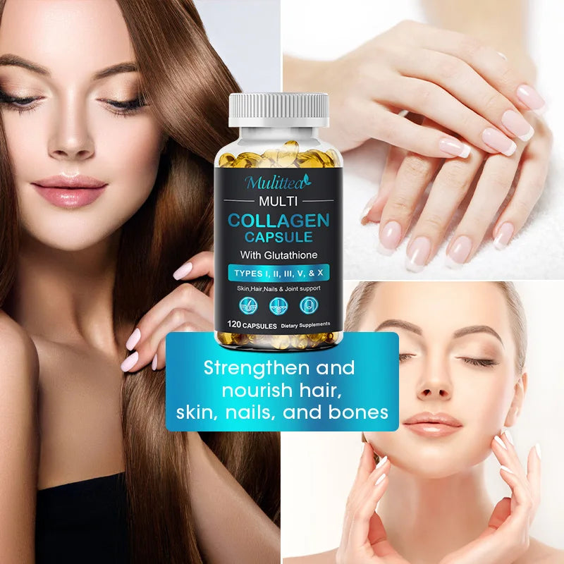 Multi-Collagen Complex with Biotin – Skin, Hair, Nails & Joints | 60 Capsules Peaceful Pleasures Health and Wellness