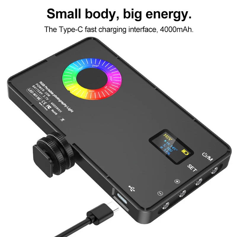 Mobile Led Light For Cell Phone Portable Led Light Portable Rechargeable Led Lamp Selfie Led Light Video Shooting Light RGB Peaceful Pleasures Health and Wellness