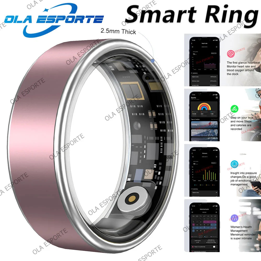 Smart Ring 2025 GPS Fitness Tracker – Sleep & Heart Rate Monitor