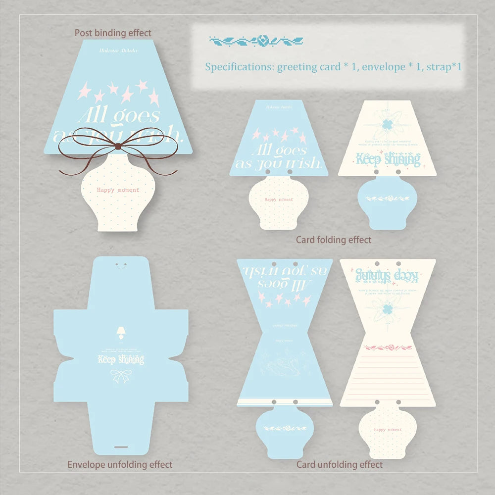 Sparkling Sand Shaped Greeting Card Envelope Limited Romantic Series