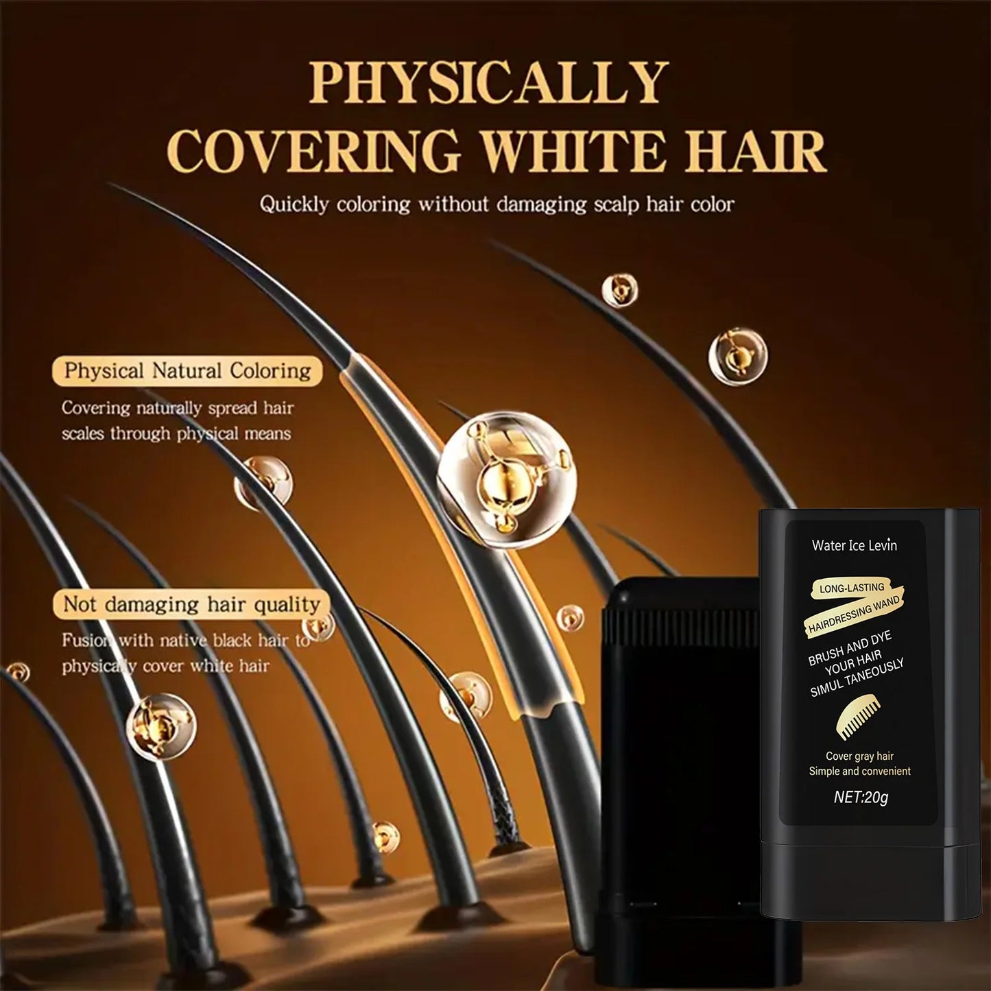 Black Temporary Hair Dye Stick – Washable & Fast-Acting Color