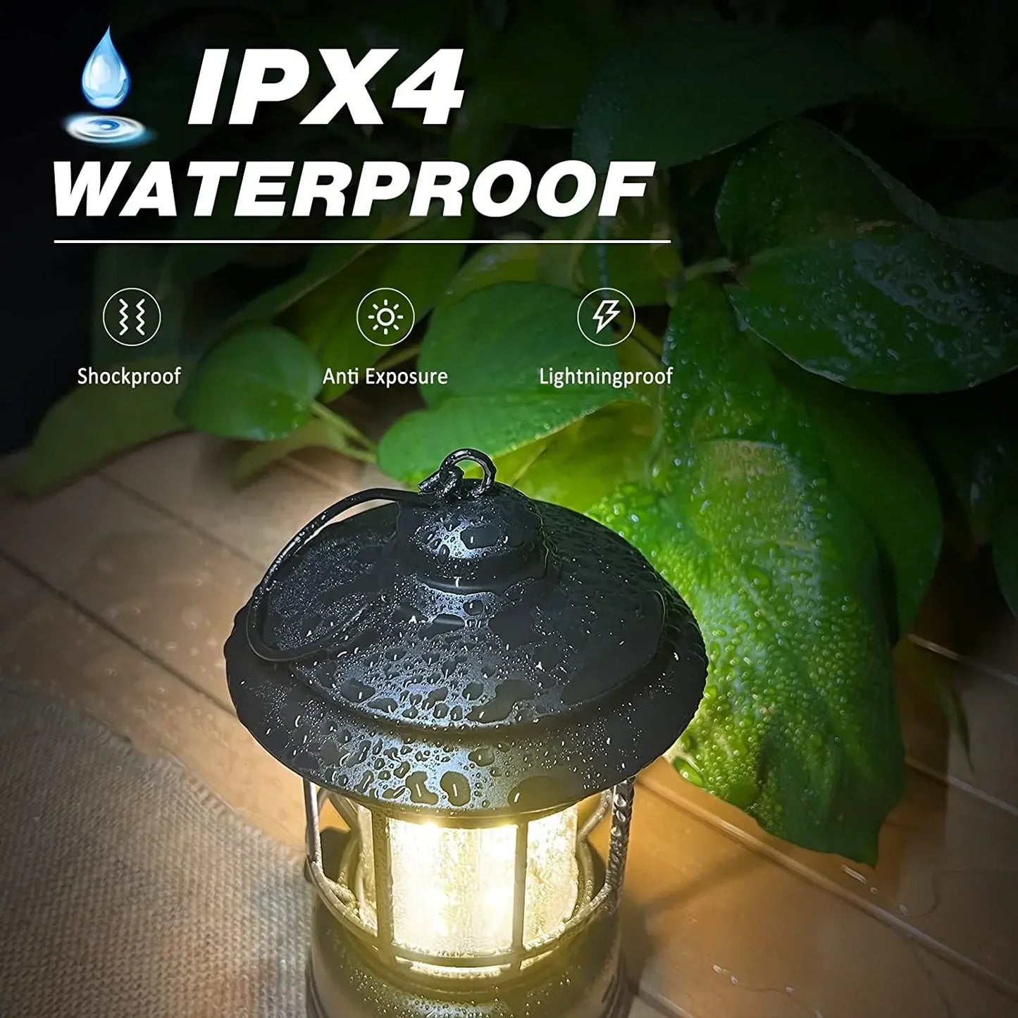 ESMARTER Rechargeable COB Camping Lantern – Stepless Dimming