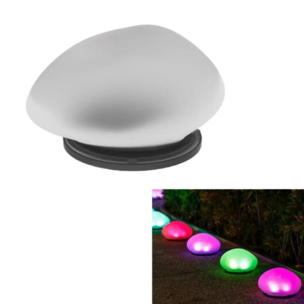 Solar Cobblestone Pebble LED Garden Lights – IP65 Auto On/Off