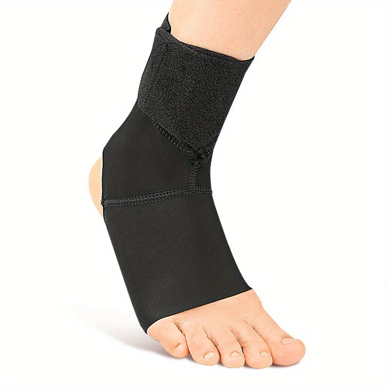 1pc Compression Ankle Support Sleeve Adjustable Elastic Ankle Brace for Basketball Running Fitness Anti-Sprain Peaceful Pleasures Health and Wellness Right