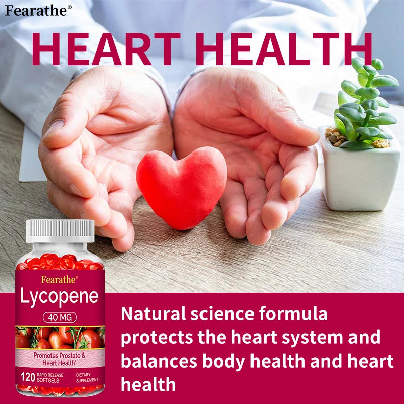 Premium Lycopene 40mg, Dietary Supplement for Prostate, Antioxidant, Heart, Skin & Immune Health, Non-GMO, 30/60/120 Softgels Peaceful Pleasures Health and Wellness