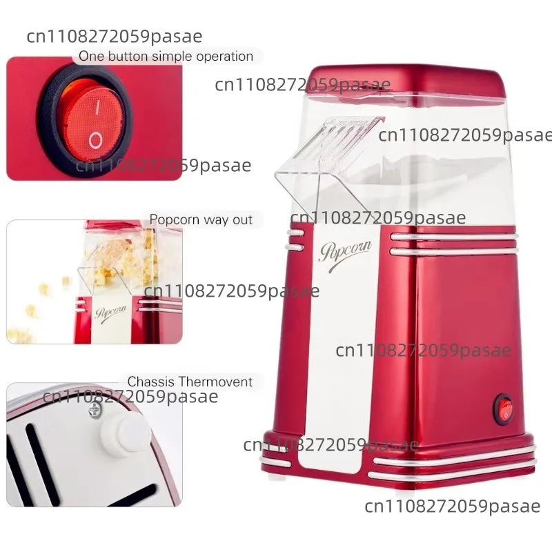 Hot Air Popcorn Maker 1200W – Oil-Free Electric Popcorn Machine