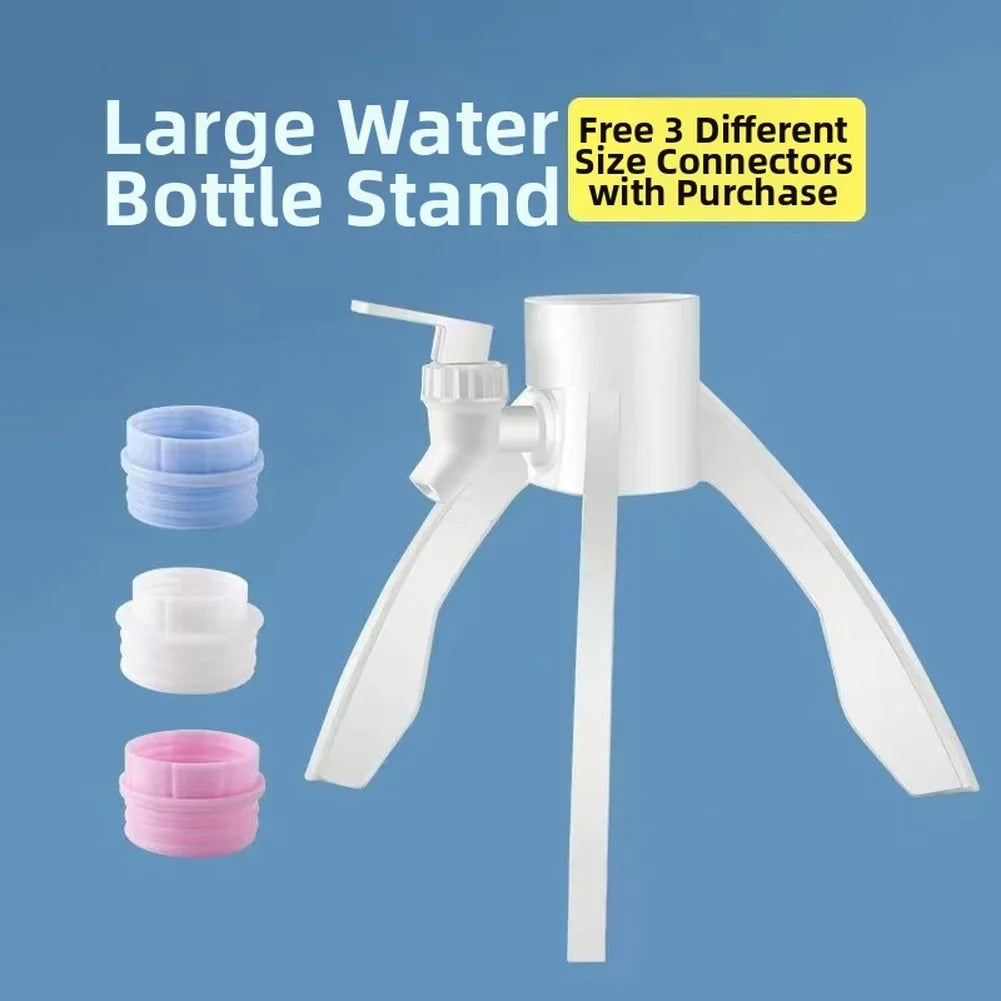 5L Inverted Water Bottle Dispenser Stand with Faucet & 3 Adapters