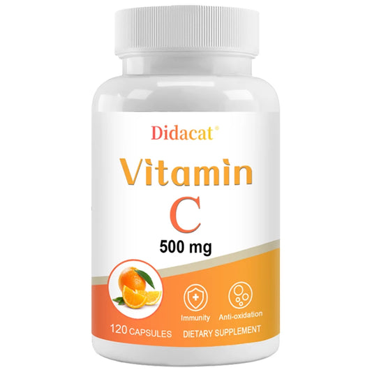 Vitamin C 500mg Capsules – Immune, Antioxidant & Skin Support Vitamin Supplement Peaceful Pleasures Health and Wellness