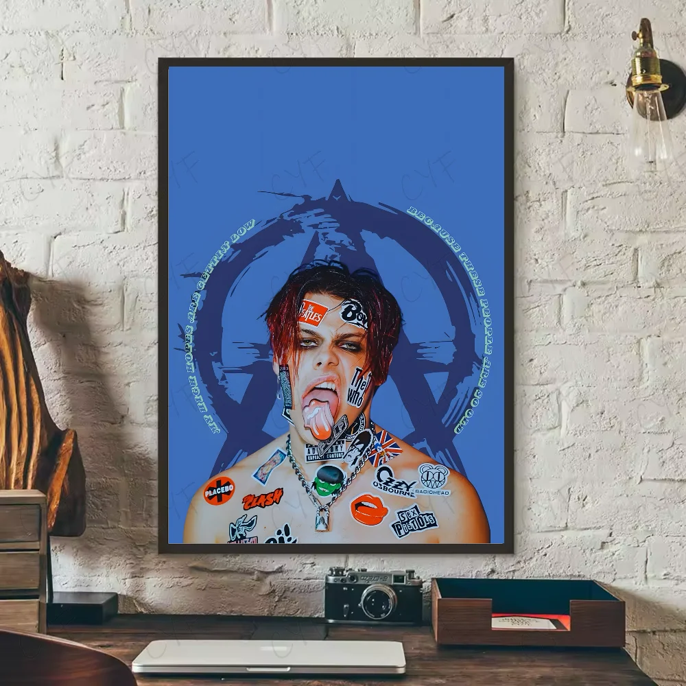fashion Y-YUNGBLUD Singer Poster HD art sticky wall waterproof home living room bedroom bar aesthetic decoration Peaceful Pleasures Health and Wellness