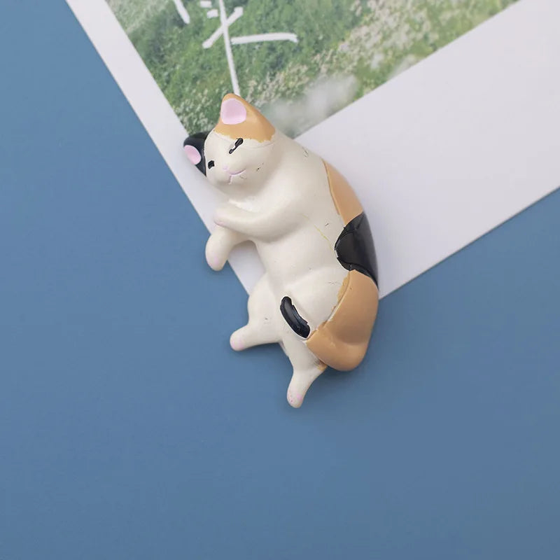 Cute Lazy Cat Fridge Magnet | Kawaii Cartoon Home Decor