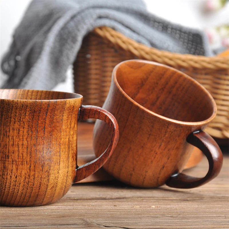 Wooden Big Belly Cups Handmade Natural Spruce Wood Cups Beer Tea Coffee Milk Water Cup Kitchen Bar Drinkware for Kitchen Peaceful Pleasures Health and Wellness
