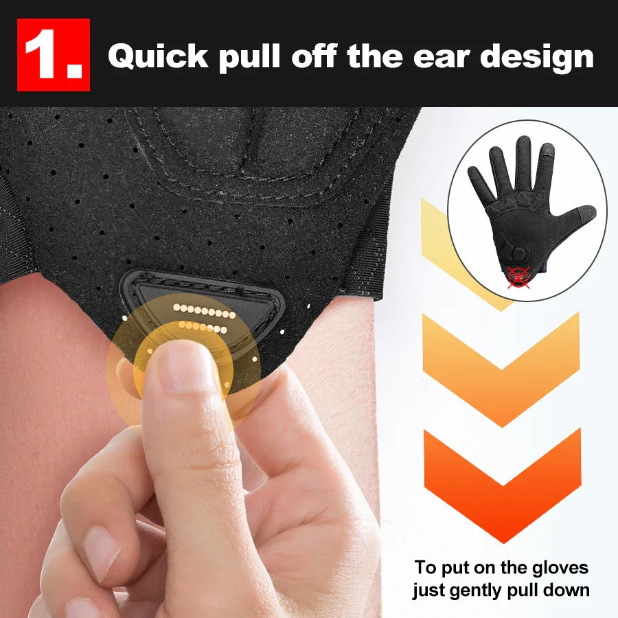 X-TIGER Full Finger Cycling Gloves – Touchscreen & Non-Slip