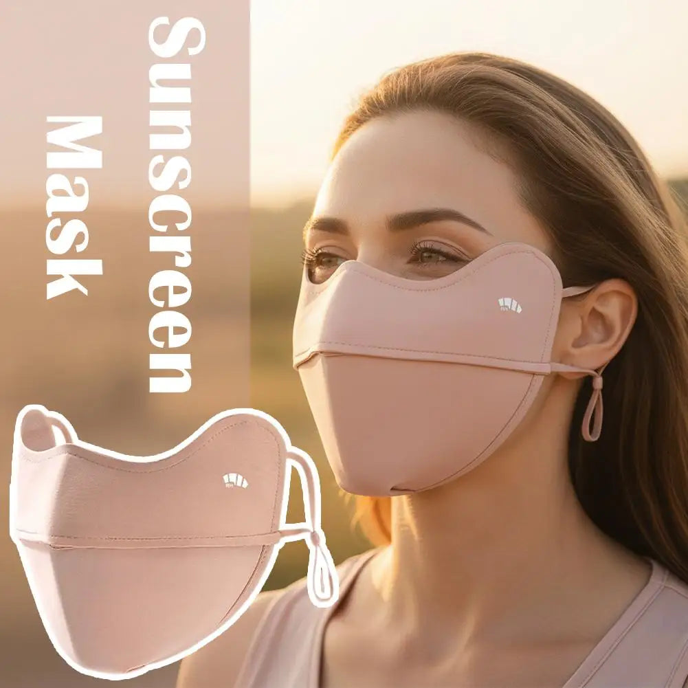 3DProtection Face Mask,Breathable Cooling Mask for Women,Eye Corner UV Protective Washable Face Shield for Outdoor Cycling Golf Peaceful Pleasures Health and Wellness