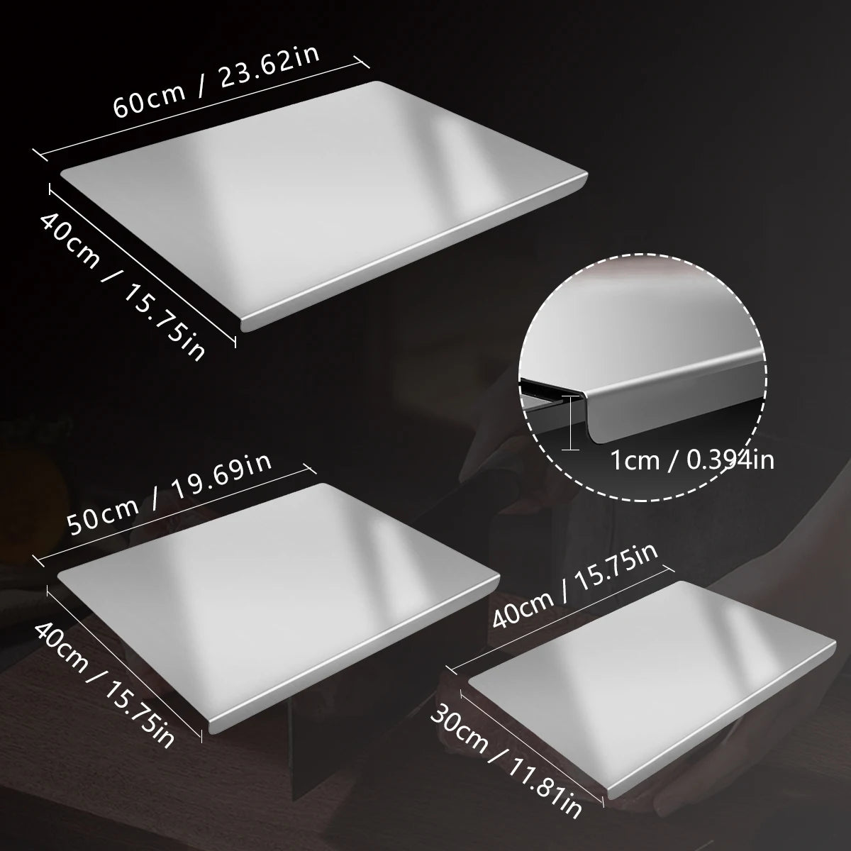 304 Stainless Steel Cutting Board Butcher Block Household Rolling Board Kitchen Supplies Food Preparation Meal Prep Tools Peaceful Pleasures Health and Wellness