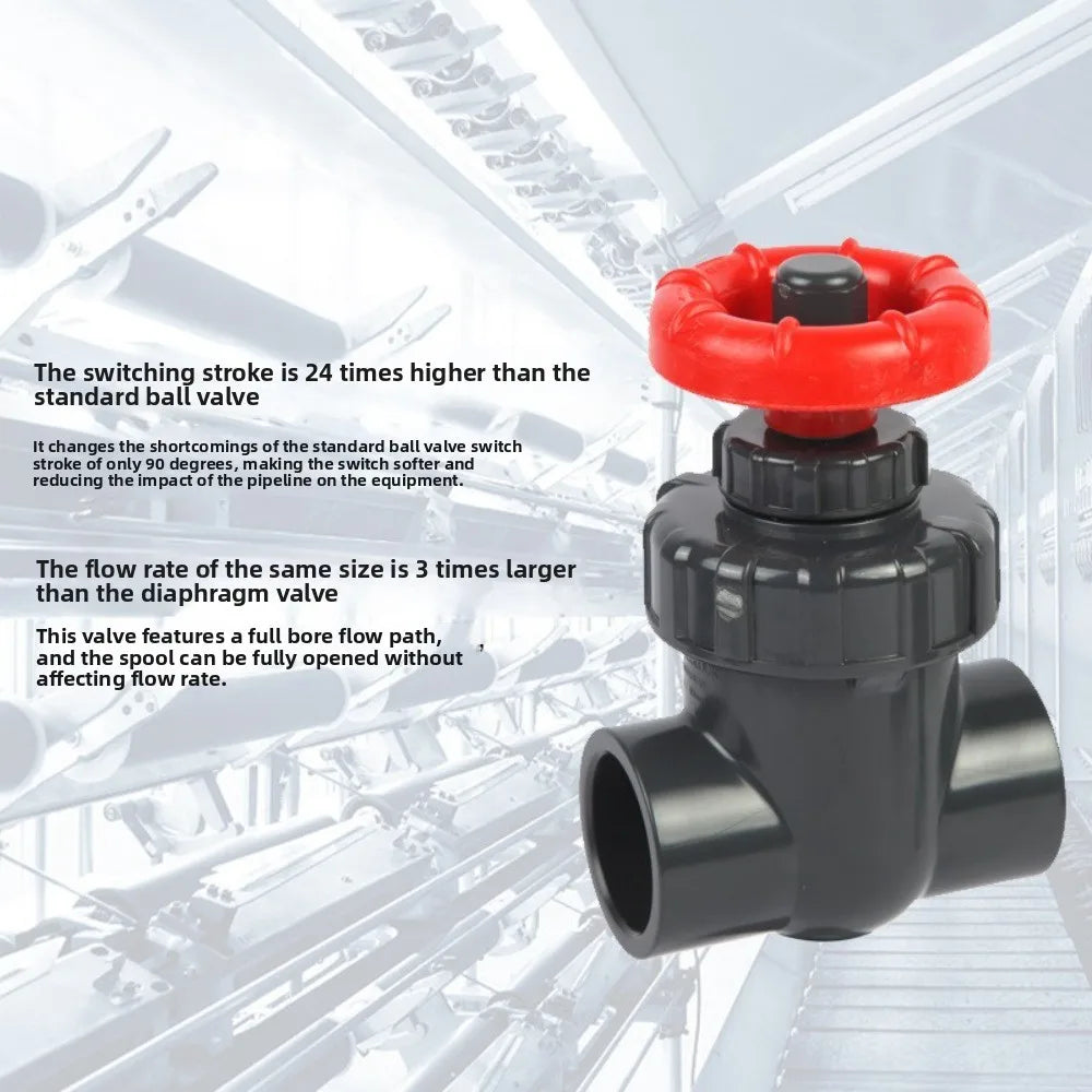 UPVC Gate Valve 20–40mm | Garden Irrigation & Aquarium Flow Control